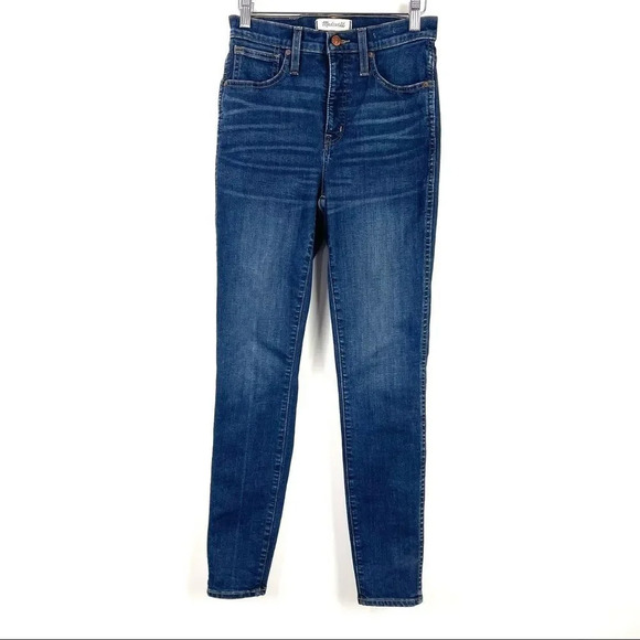 Madewell 10" High-Rise Skinny Jeans Hayes Wash Women's Size 26 - Picture 2 of 11